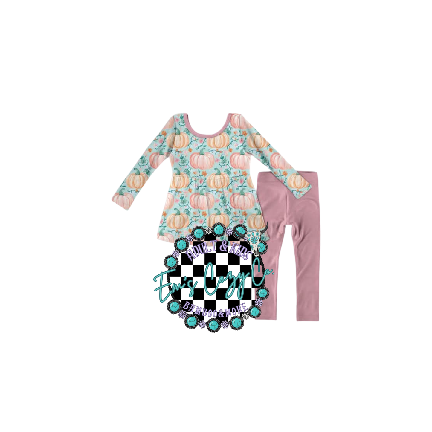 Pumpkin Blossom Peplum Set