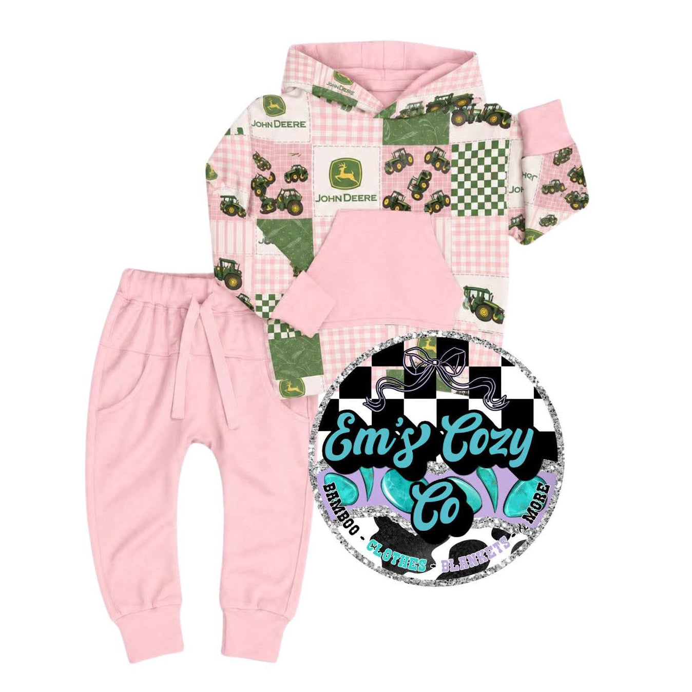 Pink Harvest Helper Jogger Set