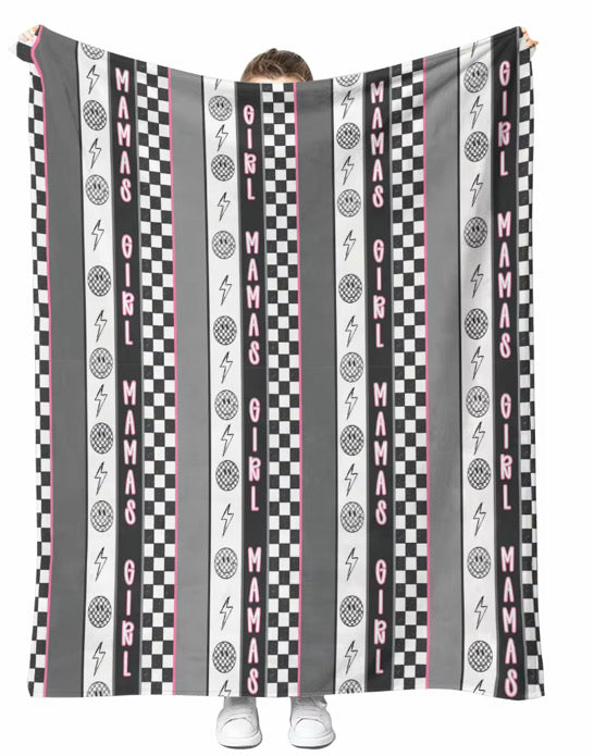 Mama girl fleece blanket 40x40