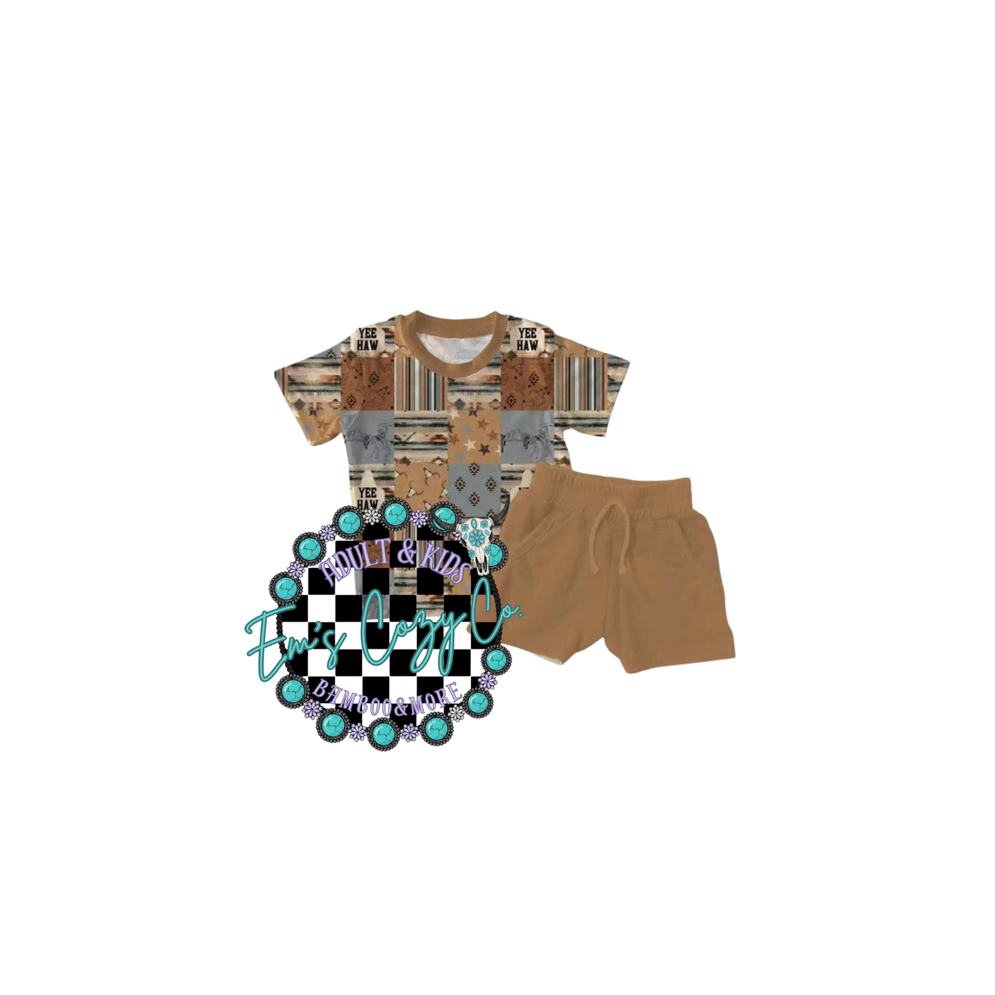 Rustic rodeo patchwork daywear set