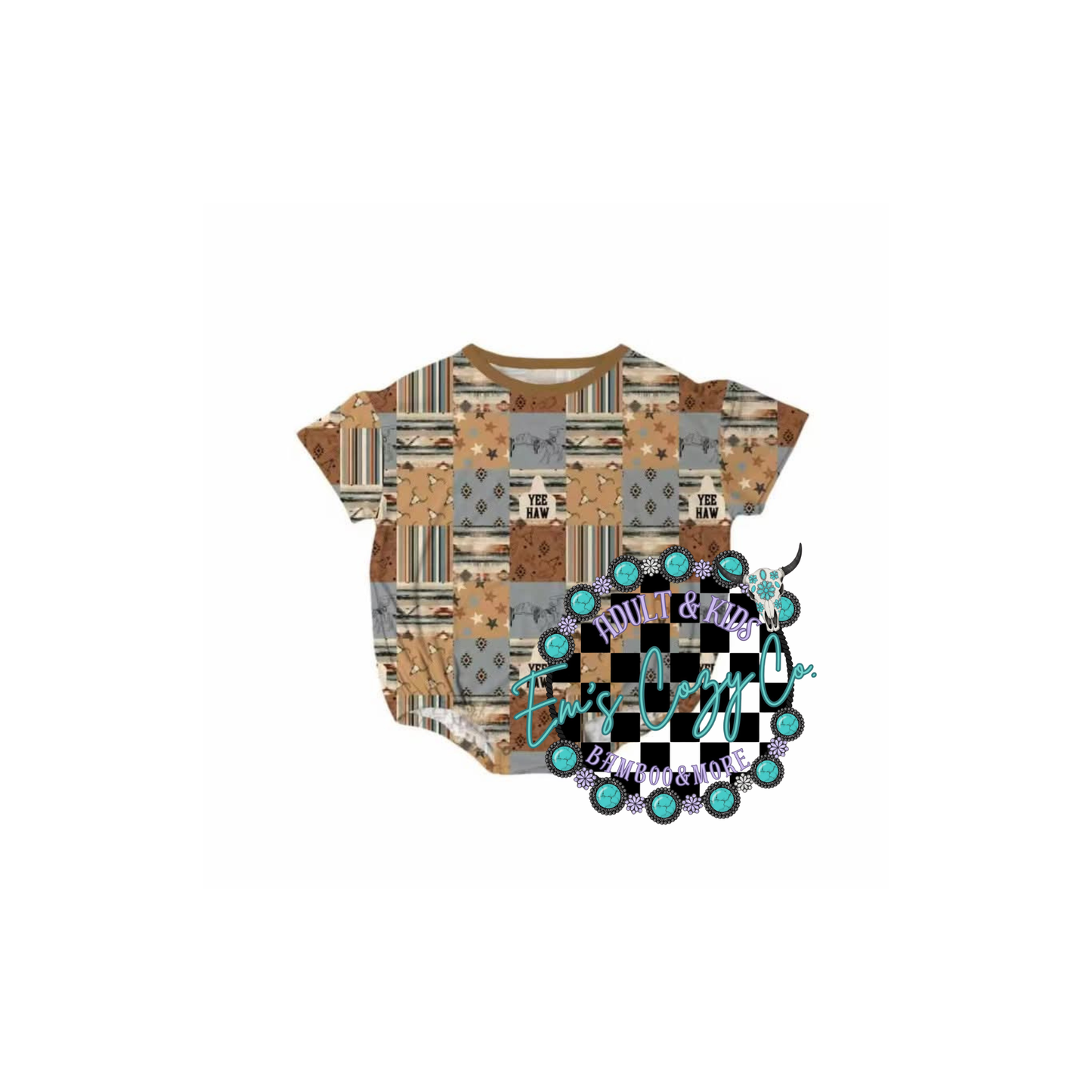 Rustic rodeo patchwork bubble