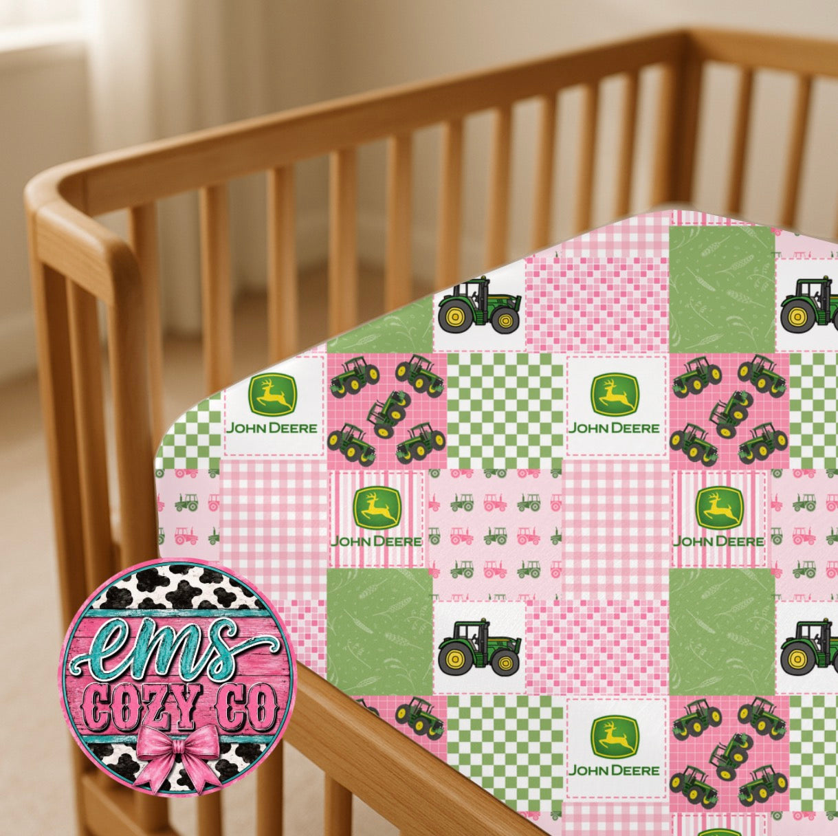 Pink Harvest Helper Bamboo Sheets