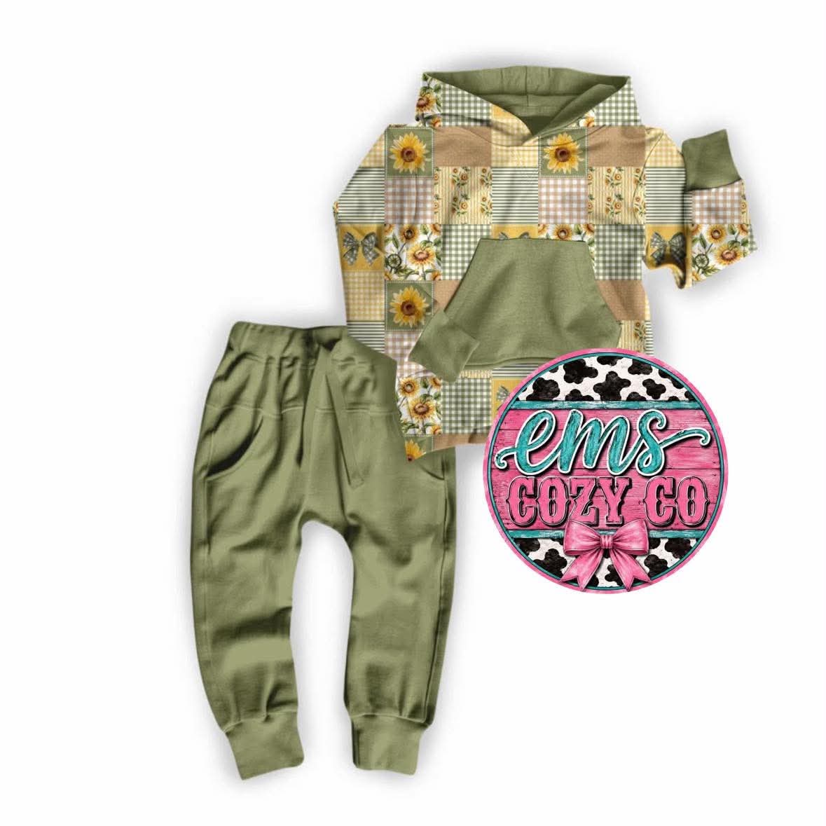 Sunflower Patchwork Jogger Set